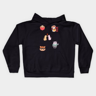 Dog Stickers Kids Hoodie